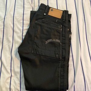 G Star Raw denim jeans.32/30 Black Excellent Condition.  Unique style. Like New